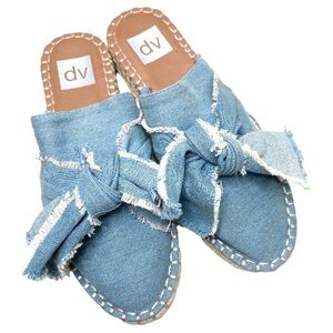 Dolce Vita• Desirae espadrille denim bows flat mules